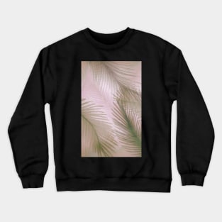 PASTEL FEATHERS PALM TROPICAL MUTED EXOTIC BEACH DESIGN Crewneck Sweatshirt